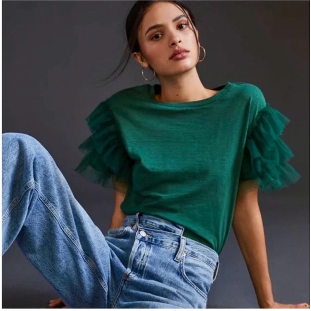 Anthro Lea & Voila Tulle Top